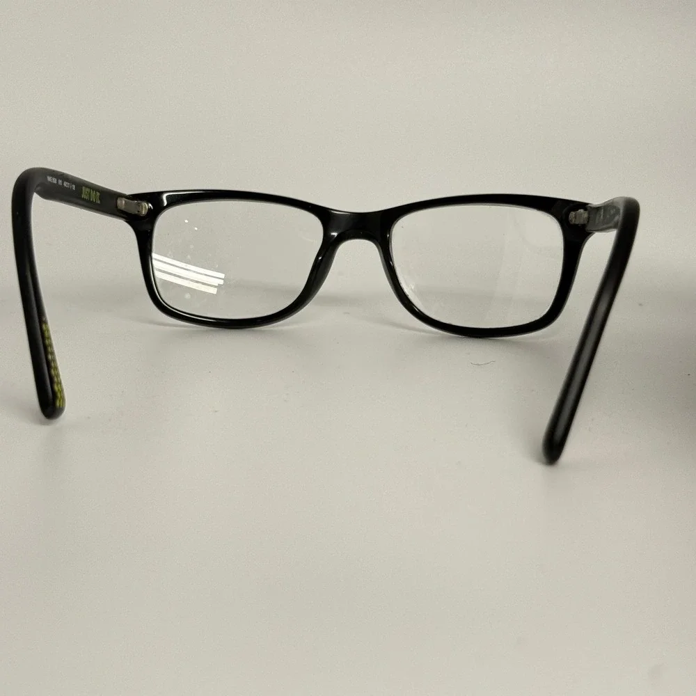 Nike 5538 010 Black Eyeglasses Frames 49-17-135 Just Do‎ It Logo Rectangle Kids